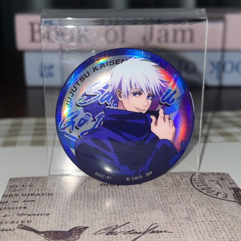 Jujutsu Kaisen Gojo Satoru Double Flash Reflektierend Holografisch Silber Lauch Abzeichen Anime Fan Merchandise Anstecknadel Geschenk Zubehör