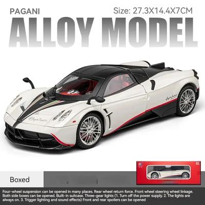 1/18 Pagani Kinų Drakonas Lydinio Modelis su Garsu ir Šviesa - Realistiškos Detalės Vaikams - Smagi Dovana Automobilių Mėgėjams