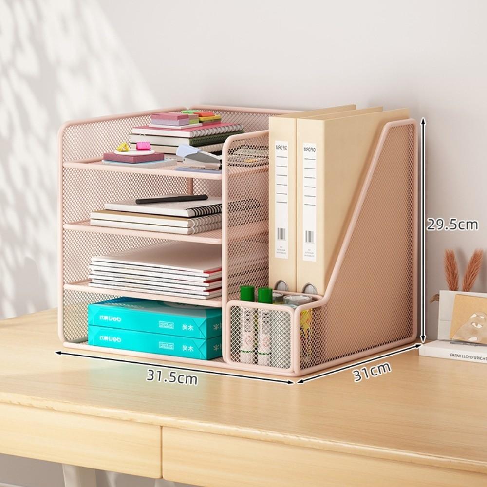 Multi-functional Desk File Organizer Space-saving Multi-layer Bookshelf Office Use