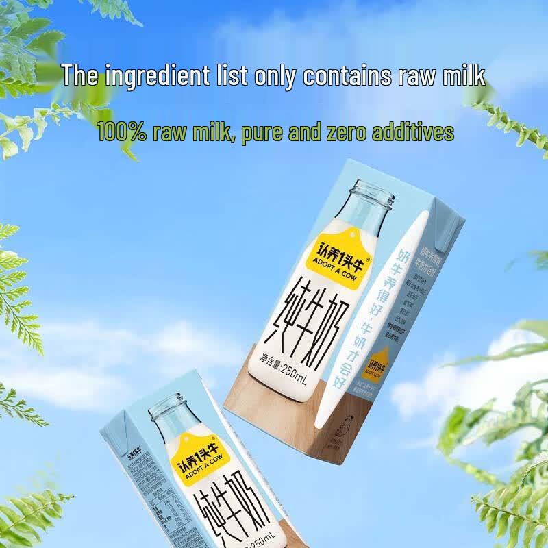 Renyang Yitou Niu Full-Fat Pure Milk 250ml x 15 Cartons