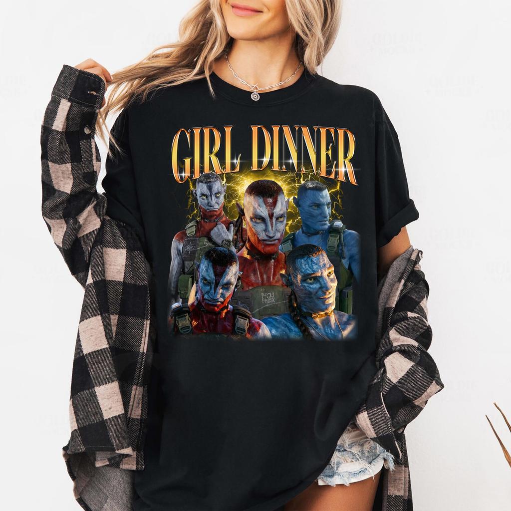 Avatar Fire and Ash Miles Quaritch Girl Dinner Shirt Avatar Tee Movie Summer Unisexs and Womens Tshirt Top
