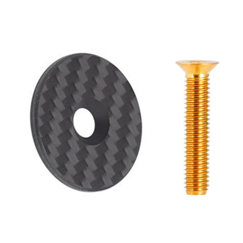 

Bicycle Headset Top Cap with Titanium-Alloy Bolt 28.6mm 1-1/8 Inch Steerer Fork Tube Headset Cap Cover for MTB Road Bike