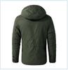 Men's American Plus Size Mid-Length Fleece-Lined Thick Cotton Coat for Sub-Zero Temperatures