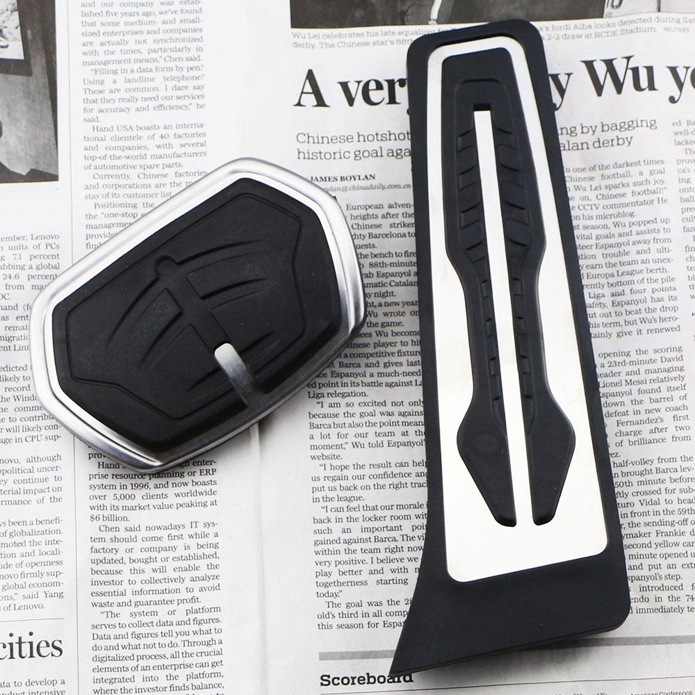 Car Accelerator Pedals for BMW X1 X2 F48 F39 F45 F46 F40 1 2 Series MPV 220i LHD Brake Pedal Cover Stainless Steel