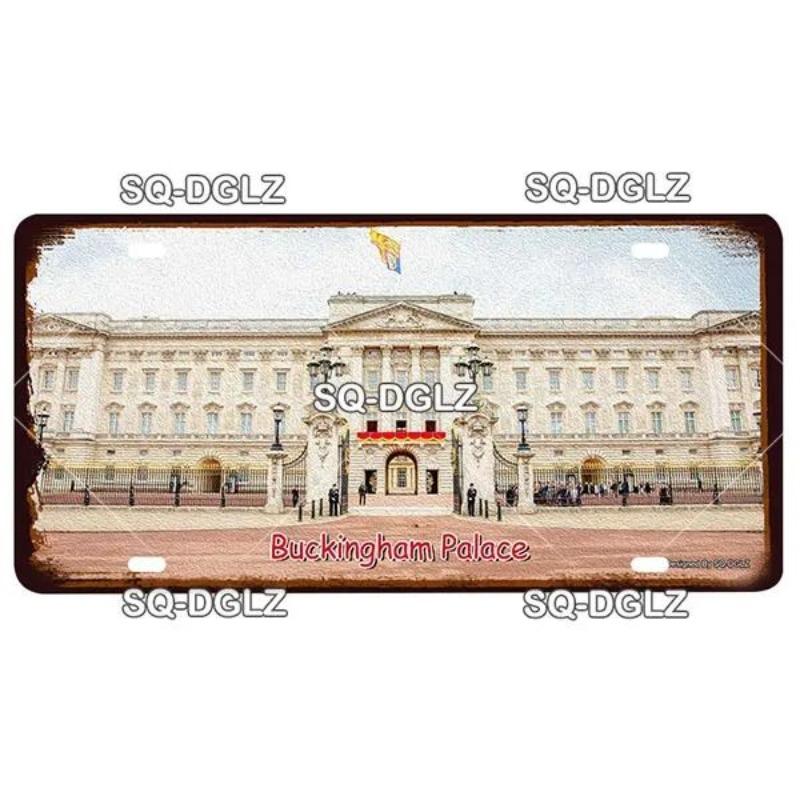 

Vintage European Cityscape Metal Painting Home Cafe Bar Interior Decor