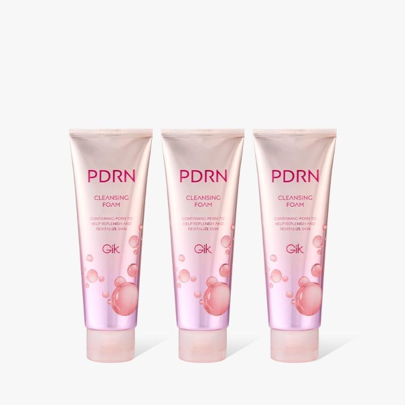 GIK PDRN Cleansing Foam Deep Cleansing & Moisturizing 100ml x 3pcs K-Beauty Daily Face Wash