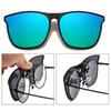 Clip On Sunglasses Men Photochromic Night Vision Anti Glare Vintage Square Glasses for Driving