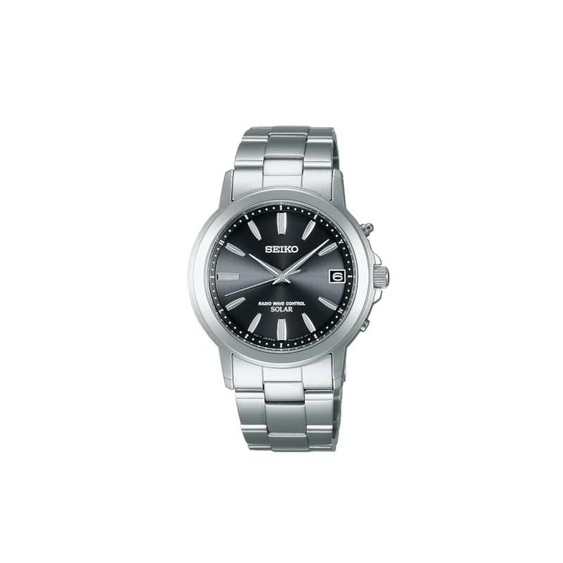[Seiko Watch] SEIKO SELECTION SBTM169 Men's Watch, Solar Powered, Radio Controlled, Date Calendar, Black Dial, Silver, Sapphire Crystal, Stainless