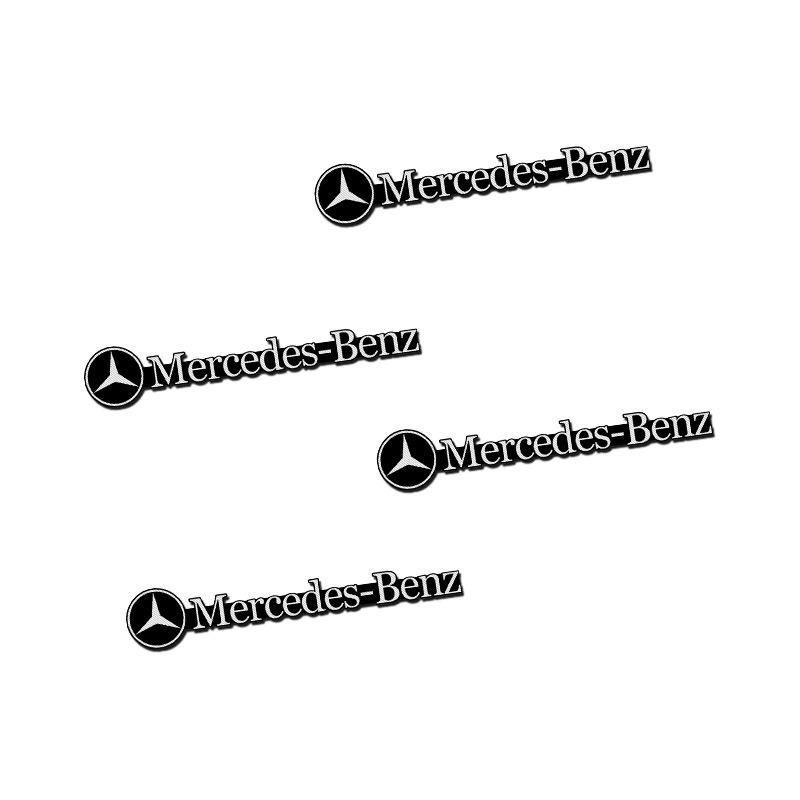 CRW1 4pcs 3D Aluminum Speaker Stereo Speaker Badge Emblem Sticker For Mercedes Benz B/C/E/S Class A Class C200L GLC GLK CLA GLA