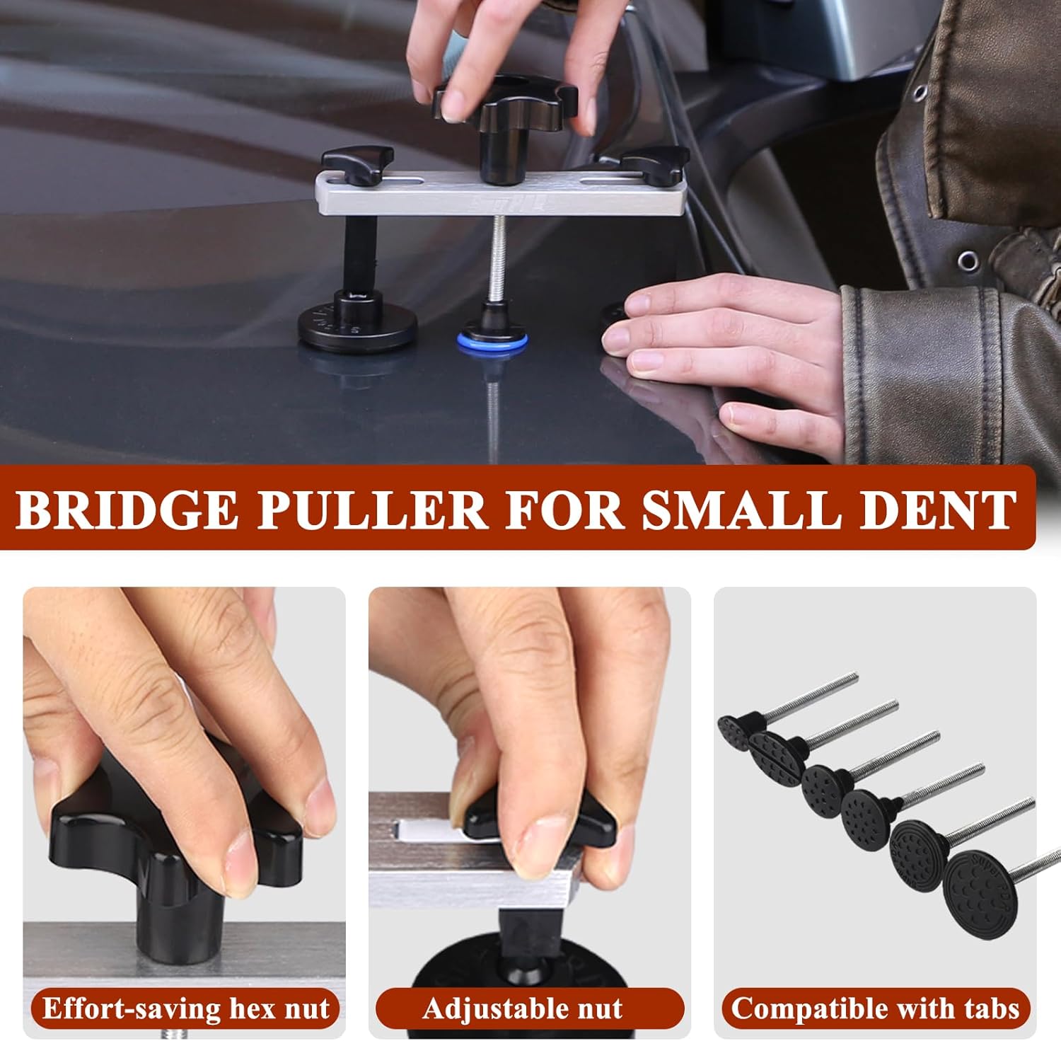 

Paintless Dent Puller Kit with 100W Glue Gun, Car Dent Repair Tool United States