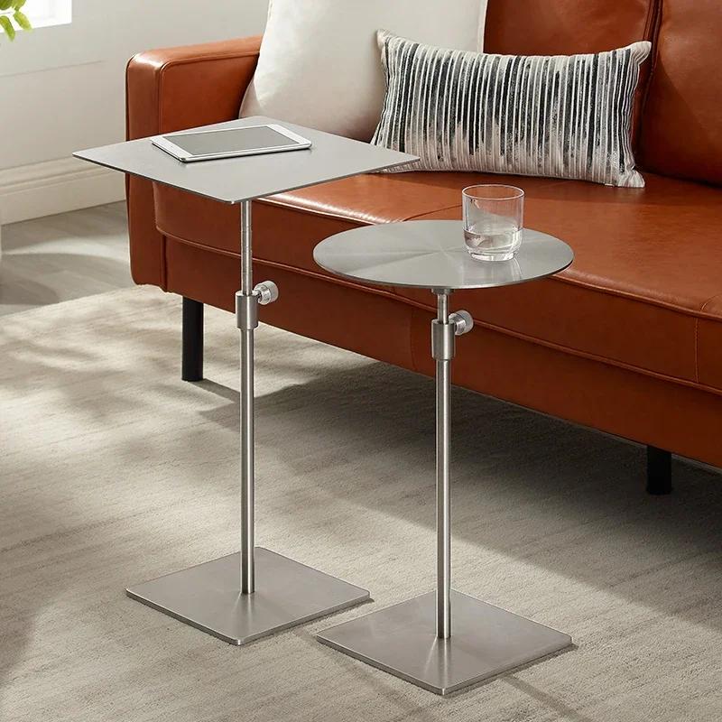 Home Decoration Accessory Living Room Furniture Sofa Side Tables Nordic Metal Lifting Coffee Indoor Table Mobile Bedside Table