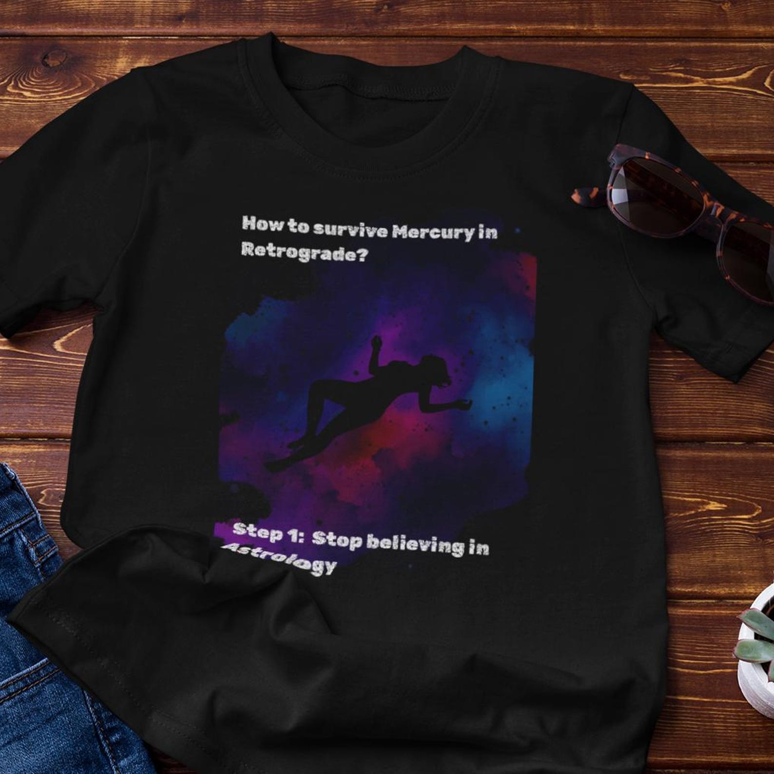 Astrology Tee, Mercury Retrograde Humor - Cotton T-Shirt 3XL