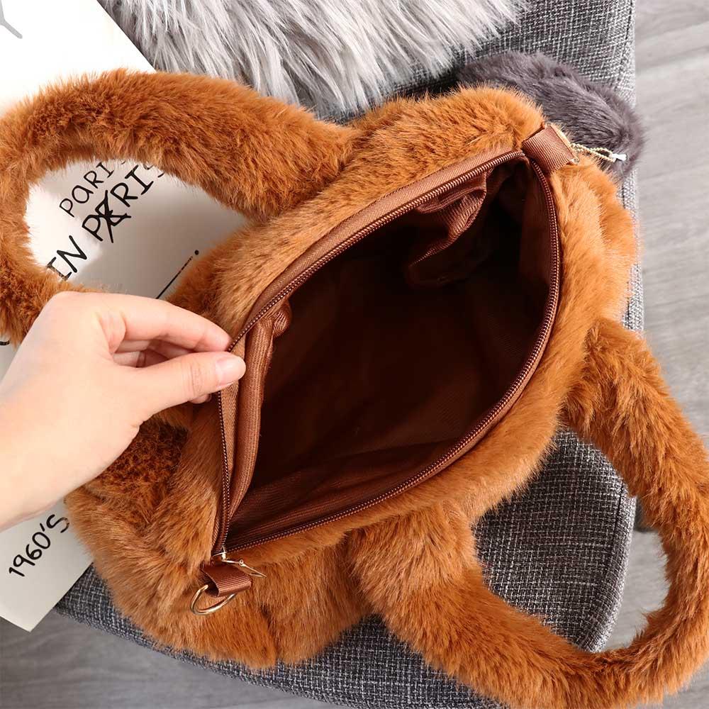 Plush Capybara Capybara Plush Backpack Animal Cartoon Cartoon Shoulder Bag Unisex