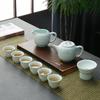 Chinese Ceramic Lotus Theme 10-Piece Tea Set