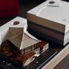 Maßgeschneiderter 3D Notizblock Papierbasteln Haftnotizen Lesezeichen Rosa Haus Villa Notizpapierwürfel für Freundinnengeschenke