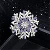 Elegant 3D Rotating Snowflake Brooch For Formal Event And Holiday Parties Crafted From Sturdy Alloy Material
