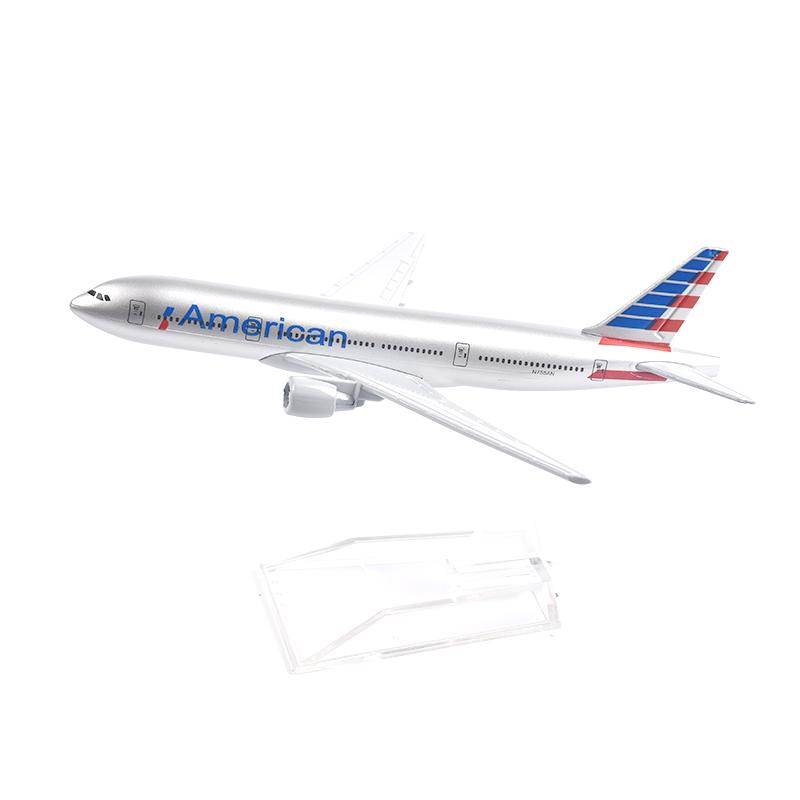 

1/400 Scale 16cm American Boeing 777 Aircraft Model Planel Airplane Diecast Metal Planes серебряный