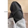 Black Plaid Pants Women's New Autumn Small Drape Loose Lazy Style Casual Straight Wide-leg Pants