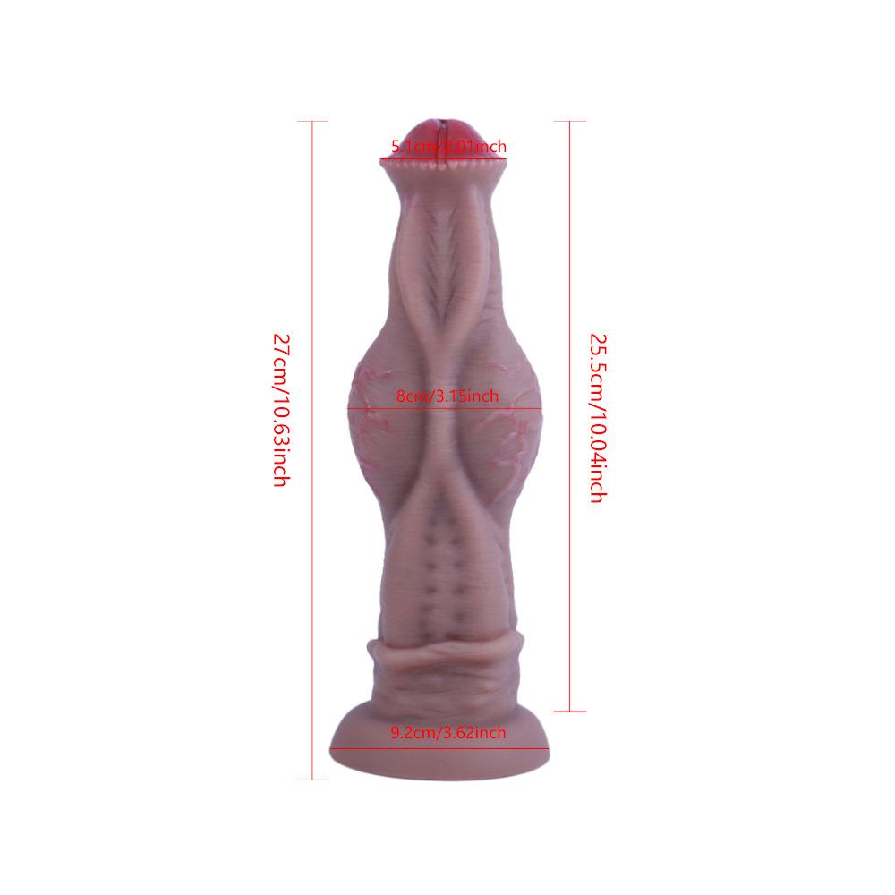 Men's Alien Silicone Penis Sleeve Horse Design Heating Foreplay Toy