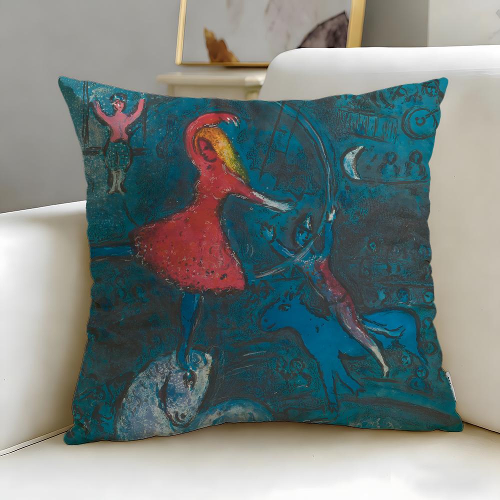Classic Painter Marc Chagall Cushion Cover Soft & Easy-Wash Pillow Case – Versatile for Couch, Bed, Travel and Office