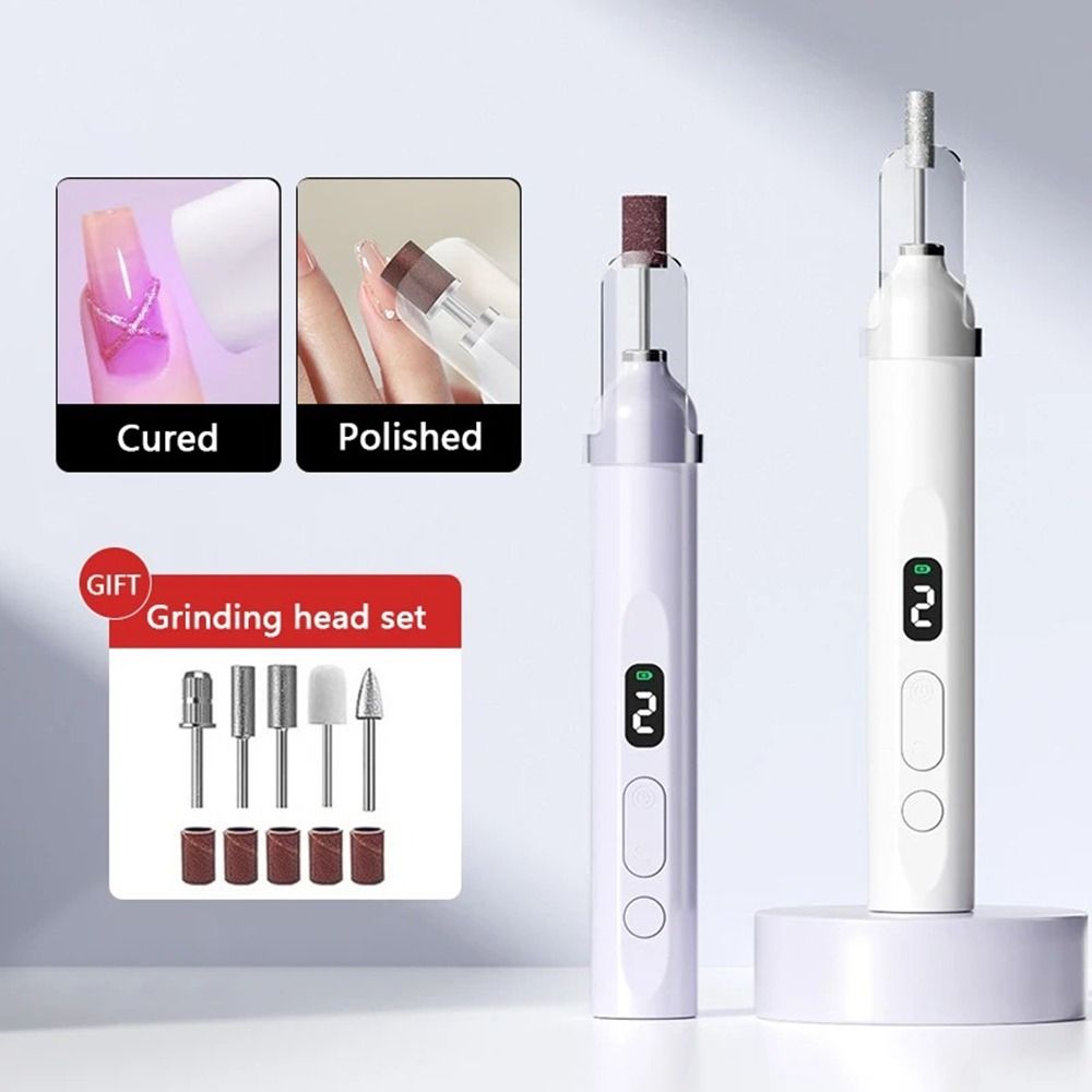 Rechargeable Electric Nail Polisher Handheld Wireless Nail Dryer Nail Sanding File Pedicure