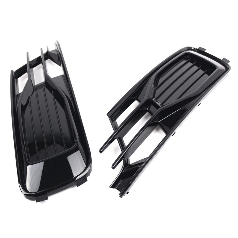 Front Left Driver Side Bumper Fog Light Lamp Hole Cover Grille Molding Trim Replacement Durable for A6C7 2016-2018