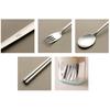 Stainless Spoons Forks Chopsticks Utensil Portable Travel Flatware Spoon Fork With Case For School Work Lunch