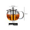 Large-Capacity Heat-Resistant Glass Teapot with Stainless Steel Filter