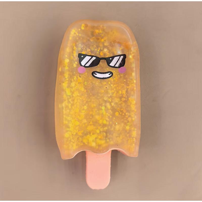 Glitzer Eis am Stiel Squishy Niedlich Cartoon Eiscreme Stressabbau Kneten Für Kinder Erwachsene Partygeschenke Schreibtischdeko Fidget