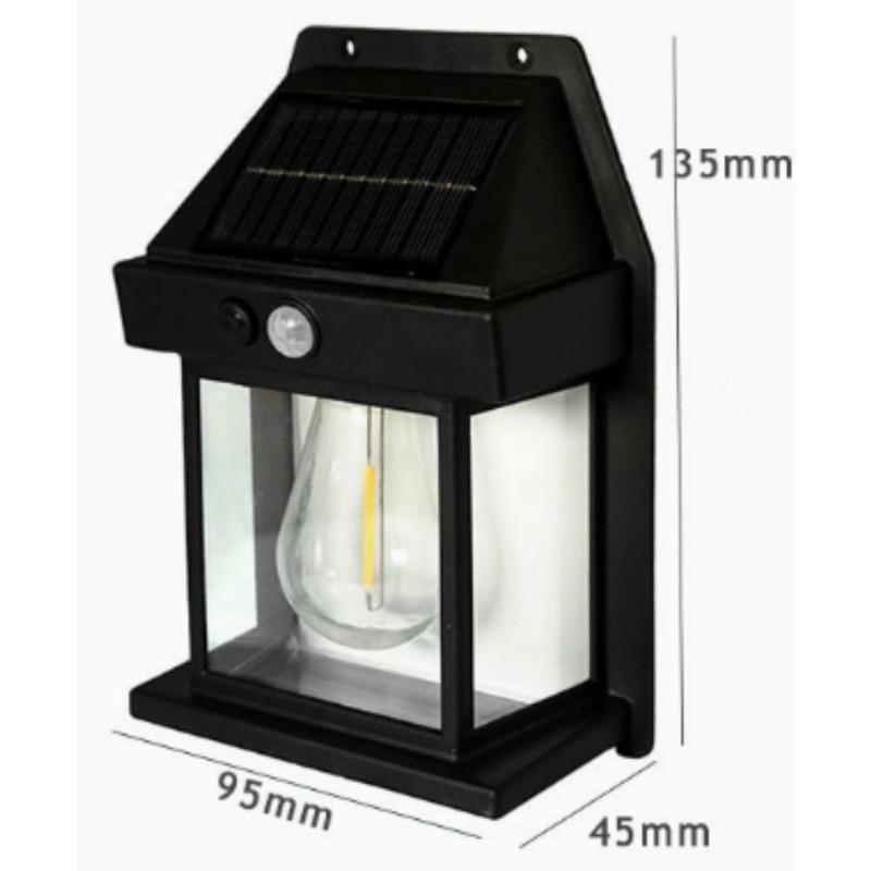 4PCS Solar Wall Light Tungsten Waterproof Wireless Motion Sensor Security Lamps Dusk To Dawn Exterior Lighting for Patio Porch Garage
