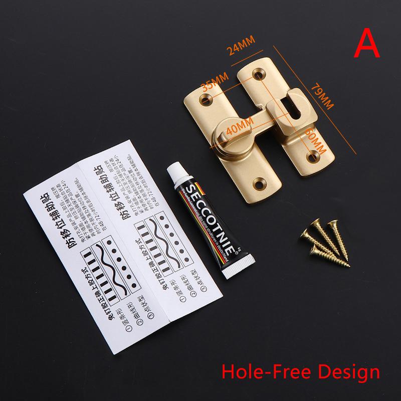 Punch-Free Hasp Latch Door Lock Black Cabinet Locks Kids Safety Lock Barn Door Sliding Door Anti-Pried Hook Lock Hardware