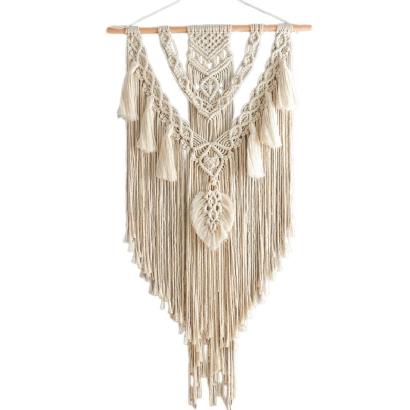 Wall Hanging Knitted Tapestry Woven Cotton Rope Hand-woven Tapestry Home Room Decorations Handmade Tapestry Photo Props