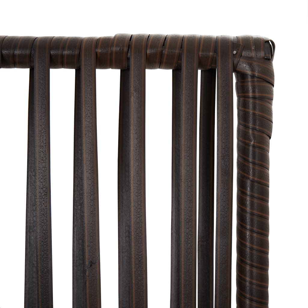 Vidaxl 5-Panel Screen, Brown, Poly Rattan