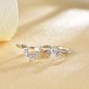 Kirin 2pcs Stackable Ring Set 0.22CT 925 Sterling Silver GH Moissanite Rhodium Plated Classic High Quality Jewelry for Women