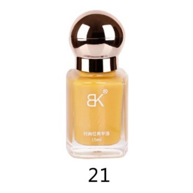 Color Nail Polish No Bake Oily Lasting Non-peelable Large Capacity Nail Care Nude Color Square Bottle 15ml