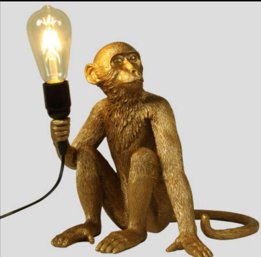 Industrial Style Monkey Lamp: Creative Hemp Rope Pendant for Restaurant, Kids' Room, or Store Display