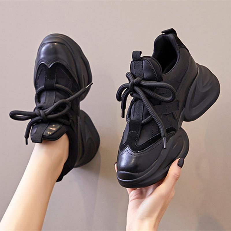 High Quality Wedge Flat Casual Women's Sports Shoes Inner Height Design Light Breathable Running Shoes Designer Sneakers Women