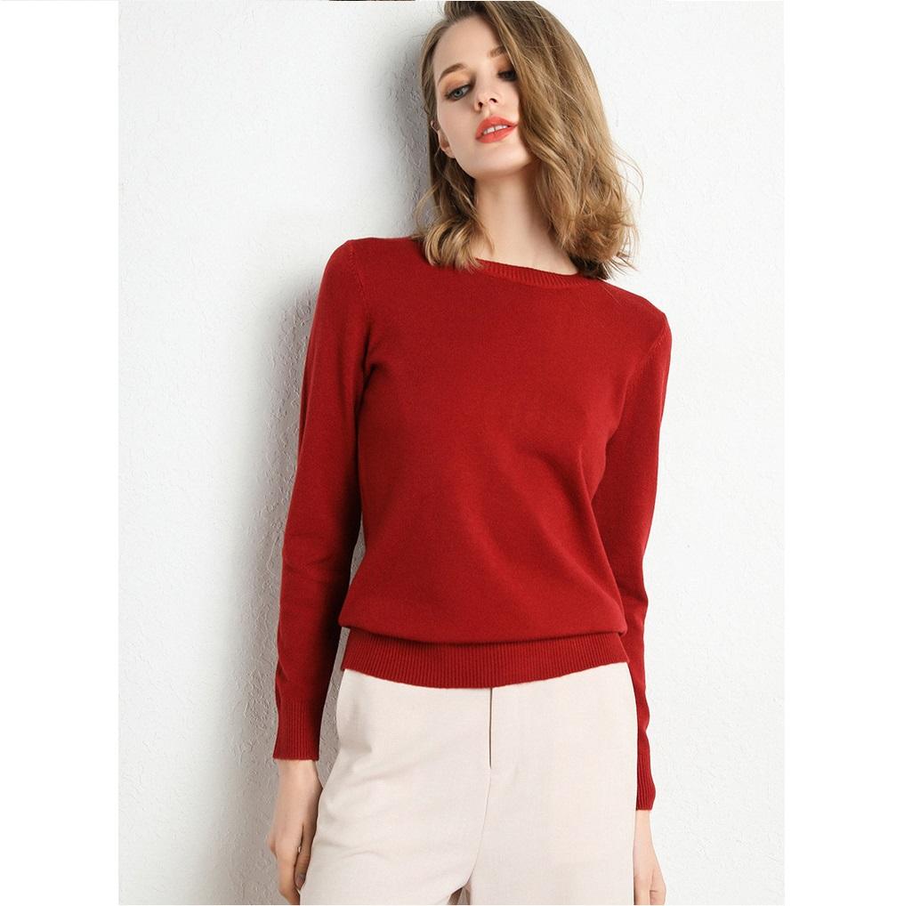 Autumn and Winter Round Neck Knitted Sweater for Women, As A Base Layer, Versatile and Fashionable Sweater