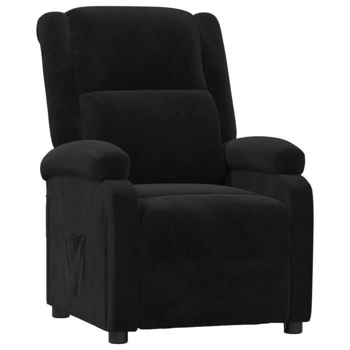 VidaXL Recliner Armchair Black Velvet 342405