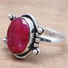 Ruby Sapphire Gemstone Handmade Silver Jewelry  "8.5"