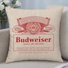 Brand Budweiser Cushion Cover Cushion Covers Natural Linen Breathable Sofa Bedroom Decor Pillowcase