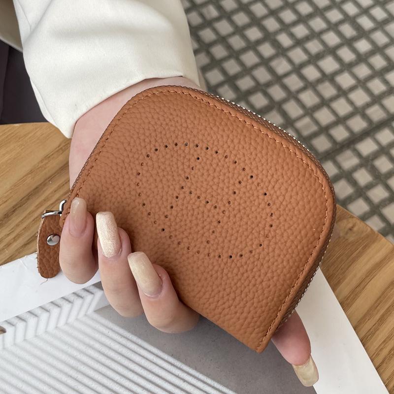 Women's Genuine Leather Card & Coin Purse - 2025 New Cowhide Key, Lipstick, ID Holder