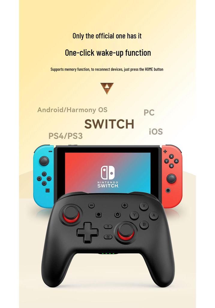 Switch Pro Wireless Bluetooth Controller with Six-Axis Motion, Dual Vibration & Macro Programming