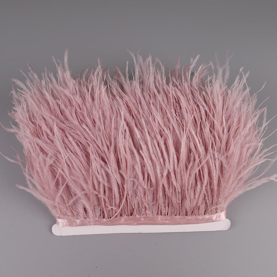 Ostrich Feathers Fringe 2M 55colors Selected Clothing Sewing Crafts Dress with Fluffy Feather Ribbon