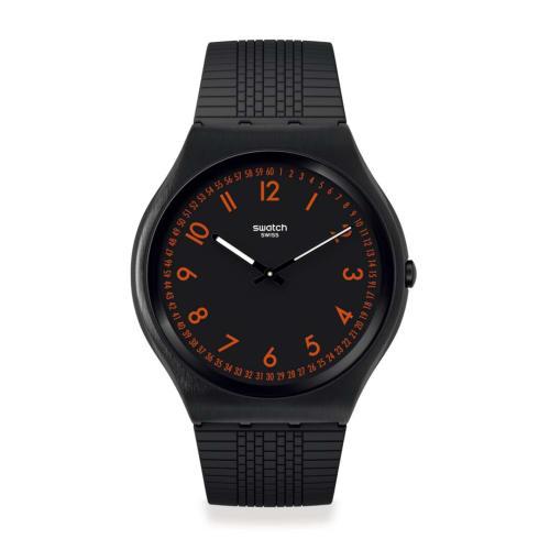 Swatch Watch Brushed Red The January Collection SS07B106 Black