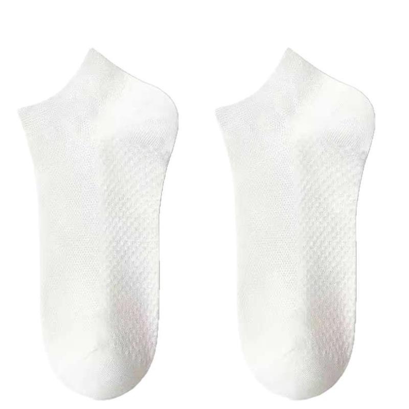 5 Pairs of Men's Summer Pure Cotton Anti Odor Sweat Absorbing Massage Bottom Do Not Drop with Thin Cotton Socks