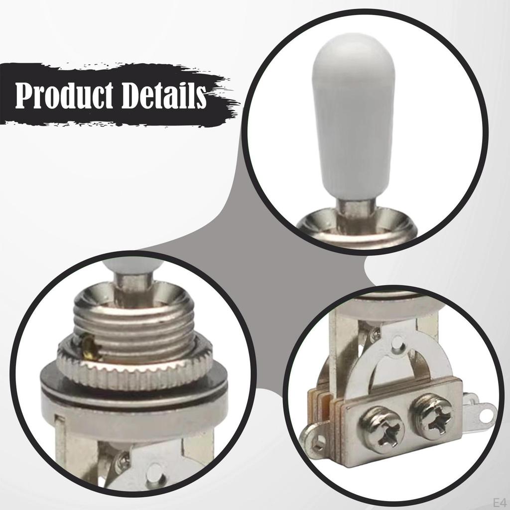 Electric Guitar 3 Way Toggle Switch Accessory Metal Versatile Reliable Supplies Men Women Pickup