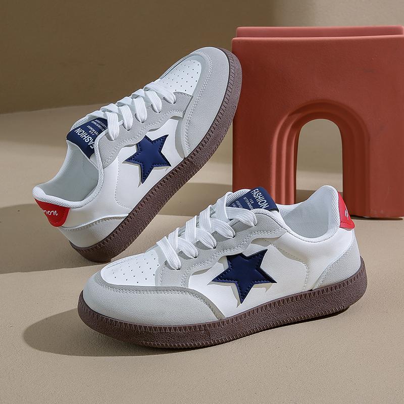 CRLAYDK Retro Women Fashion Sneakers Cute Lace Up Comfortable Skate Walking Shoes for Girls Casual Shopping Tennis Flats