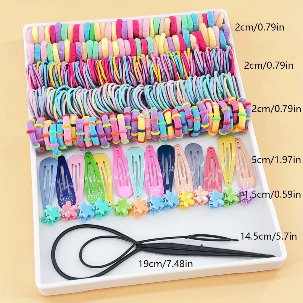 Kids hair accessories Hair Clips Set Floral Colorful Elastic Girls Hair Bands Baby Girl Barrettes Kid Hairpins Gift Set