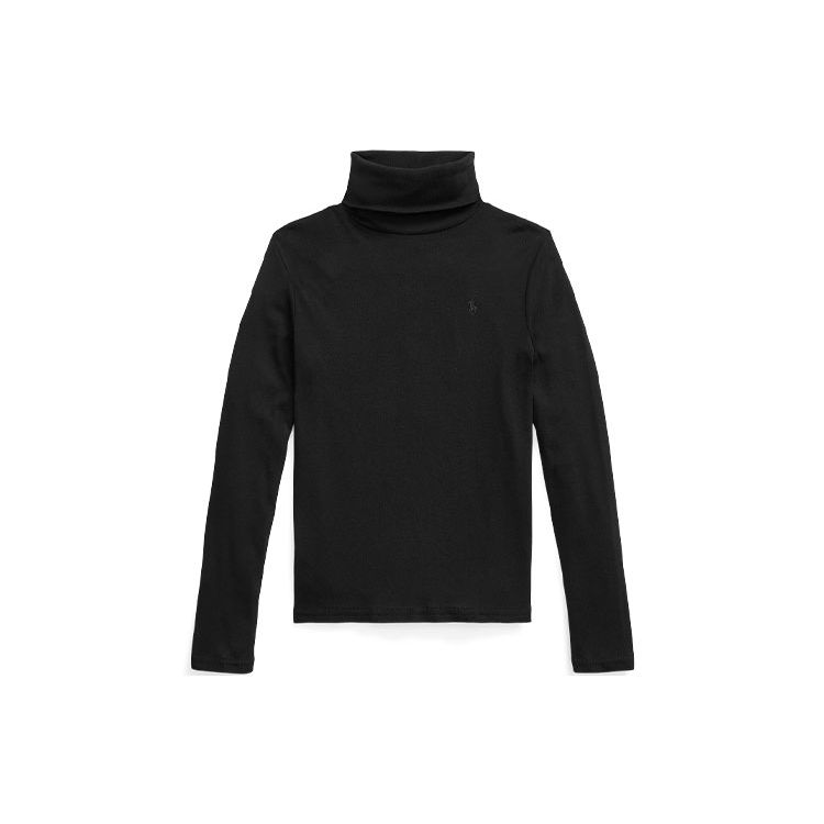 

Polo Ralph Lauren Kids SS22 Однотонный свитер из рубчатого трикотажа с высоким воротом и вышивкой логотипа Детский свитер Черный CWPOKNIG8020120-001 L